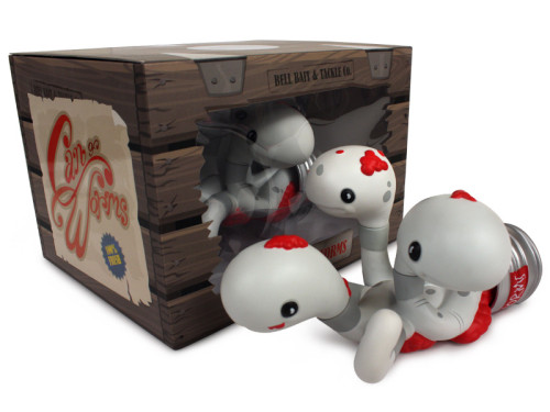 CAN OF WORMS ALBINO EDITION DESIGNER VINYL FIGURE BY ANDREW BELL 